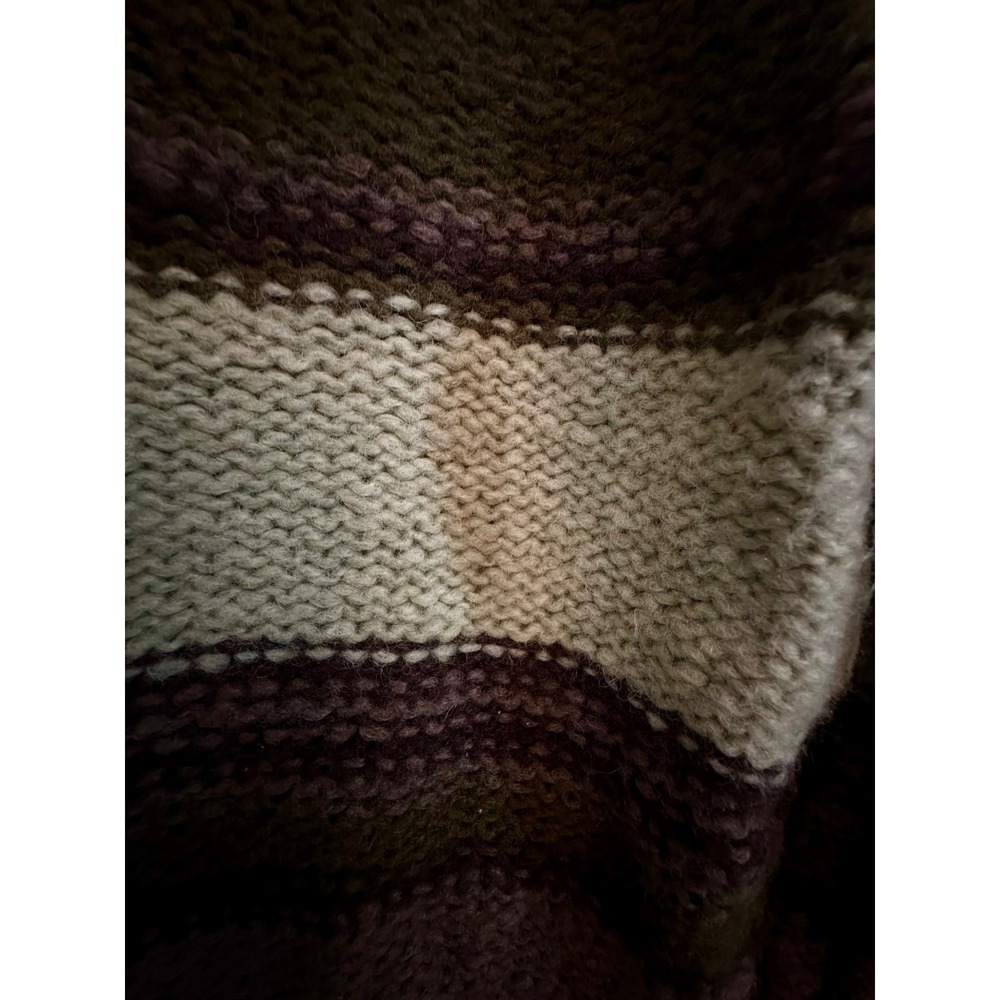 Natural Reflections Sweater striped brown green Size Medium - Picture 4 of 4